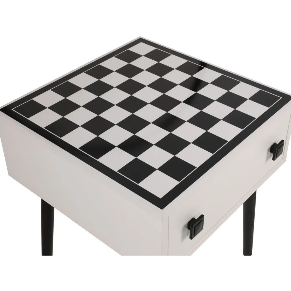 Linento Furniture Shakkipöytä Chesso, 50x50cm, musta/valkoinen