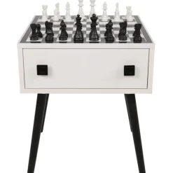 Linento Furniture Shakkipöytä Chesso, 50x50cm, musta/valkoinen