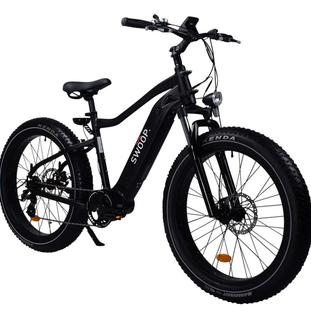 Sale Swoop Sähkömaastopyörä Fatbike Attacker, 26x4", 7 vaihdetta, musta