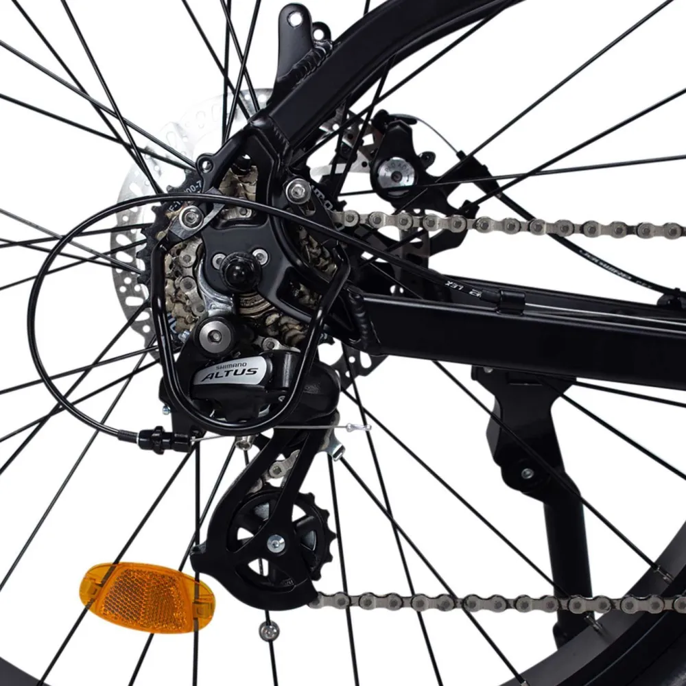 Sale Swoop Sähkömaastopyörä Fatbike Attacker, 26x4", 7 vaihdetta, musta