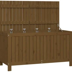 FinePRICE Säilytyslaatikko musta 76x42,5x54 cm, mänty