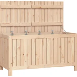 FinePRICE Säilytyslaatikko musta 76x42,5x54 cm, mänty