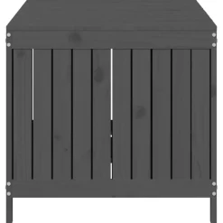 FinePRICE Säilytyslaatikko musta 76x42,5x54 cm, mänty
