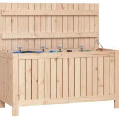 FinePRICE Säilytyslaatikko musta 76x42,5x54 cm, mänty