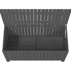FinePRICE Säilytyslaatikko musta 76x42,5x54 cm, mänty