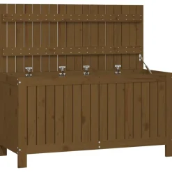 FinePRICE Säilytyslaatikko musta 76x42,5x54 cm, mänty