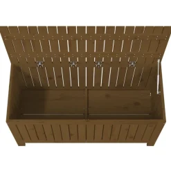 FinePRICE Säilytyslaatikko musta 76x42,5x54 cm, mänty