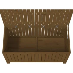 FinePRICE Säilytyslaatikko musta 76x42,5x54 cm, mänty