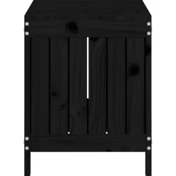 FinePRICE Säilytyslaatikko musta 76x42,5x54 cm, mänty
