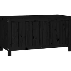 FinePRICE Säilytyslaatikko musta 76x42,5x54 cm, mänty