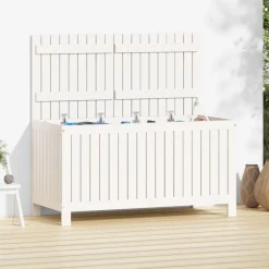 FinePRICE Säilytyslaatikko musta 76x42,5x54 cm, mänty