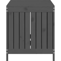FinePRICE Säilytyslaatikko musta 76x42,5x54 cm, mänty