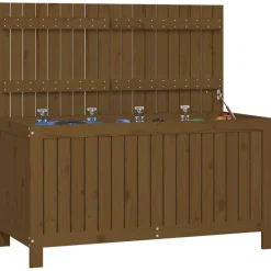 FinePRICE Säilytyslaatikko musta 76x42,5x54 cm, mänty