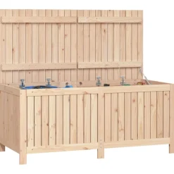 FinePRICE Säilytyslaatikko musta 76x42,5x54 cm, mänty