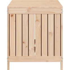FinePRICE Säilytyslaatikko musta 76x42,5x54 cm, mänty
