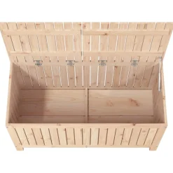 FinePRICE Säilytyslaatikko musta 76x42,5x54 cm, mänty