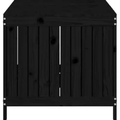 FinePRICE Säilytyslaatikko musta 76x42,5x54 cm, mänty