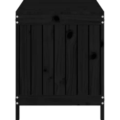 FinePRICE Säilytyslaatikko musta 76x42,5x54 cm, mänty