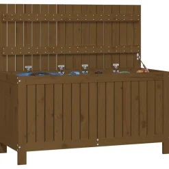 FinePRICE Säilytyslaatikko musta 76x42,5x54 cm, mänty