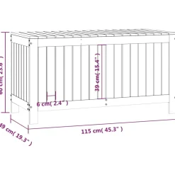 FinePRICE Säilytyslaatikko musta 76x42,5x54 cm, mänty