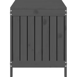 FinePRICE Säilytyslaatikko musta 76x42,5x54 cm, mänty