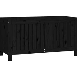 FinePRICE Säilytyslaatikko musta 76x42,5x54 cm, mänty