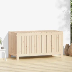 FinePRICE Säilytyslaatikko musta 76x42,5x54 cm, mänty