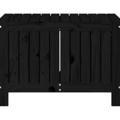 FinePRICE Säilytyslaatikko musta 76x42,5x54 cm, mänty