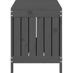 FinePRICE Säilytyslaatikko musta 76x42,5x54 cm, mänty