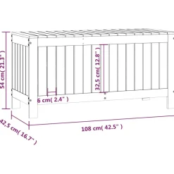 New FinePRICE Säilytyslaatikko täysi mänty, 108x42,5x54 cm, eri värejä (28151)