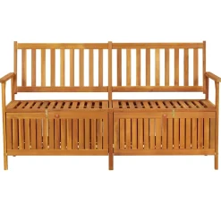 Sale FinePRICE Säilytyspenkki 148 cm, akaasiapuu Ruskea