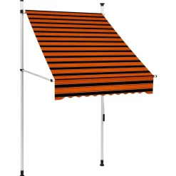 Sale FinePRICE Sisäänkelattava markiisi 100 cm oranssi/ruskea