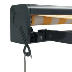 Sale FinePRICE Sisäänkelattava markiisi keltavalkoinen 5x3 m kangas/alumiini