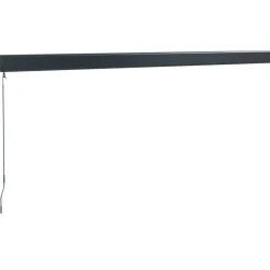Outlet FinePRICE Sisäänkelattava markiisi keltavalkoinen 4,5x3 m kangas/alumiini