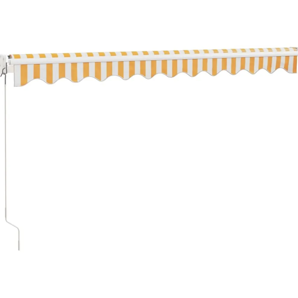 Discount FinePRICE Sisäänkelattava markiisi keltavalk. 3,5x2,5 m kangas/alumiini