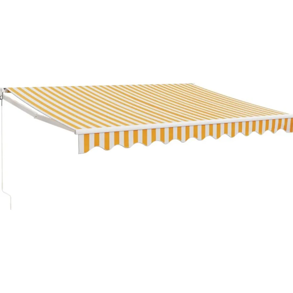 Discount FinePRICE Sisäänkelattava markiisi keltavalk. 3,5x2,5 m kangas/alumiini