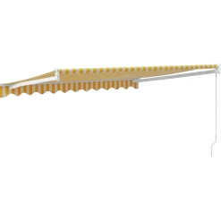 Discount FinePRICE Sisäänkelattava markiisi keltavalk. 3,5x2,5 m kangas/alumiini