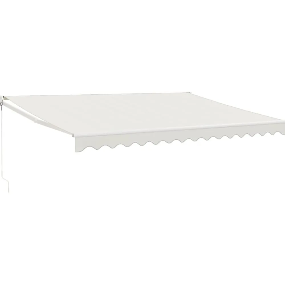 FinePRICE Sisäänkelattava markiisi kerma 4,5x3 m kangas/alumiini