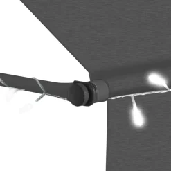 New FinePRICE Sisäänkelattava markiisi ledillä 350 cm antrasiitti