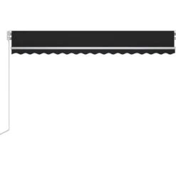 FinePRICE Sisäänkelattava markiisi 2 LEDillä 300x250cm sininen/valkoinen