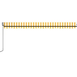 Outlet FinePRICE Sisäänkelattava markiisi 2 LED/tuulisensori 300x250 cm sininen/valkoinen