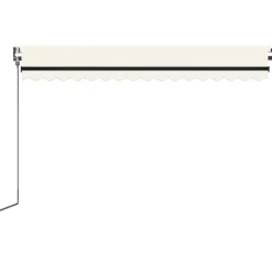 Outlet FinePRICE Sisäänkelattava markiisi 2 LED/tuulisensori 300x250 cm sininen/valkoinen
