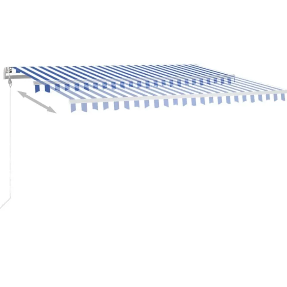 Best FinePRICE Sisäänkelattava markiisi LED/tuulisensori 300x250cm keltainen/valkoinen