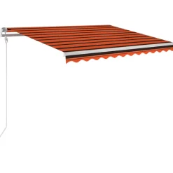 Best FinePRICE Sisäänkelattava markiisi LED/tuulisensori 300x250cm keltainen/valkoinen