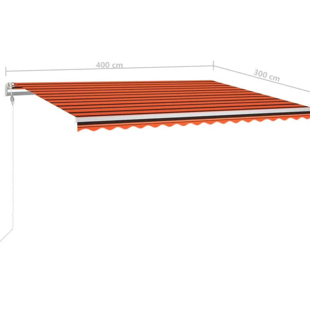 Best FinePRICE Sisäänkelattava markiisi LED/tuulisensori 300x250cm keltainen/valkoinen