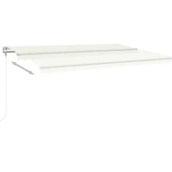 Best FinePRICE Sisäänkelattava markiisi LED/tuulisensori 300x250cm keltainen/valkoinen
