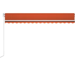 Best FinePRICE Sisäänkelattava markiisi LED/tuulisensori 300x250cm keltainen/valkoinen