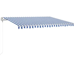 Best FinePRICE Sisäänkelattava markiisi LED/tuulisensori 300x250cm keltainen/valkoinen
