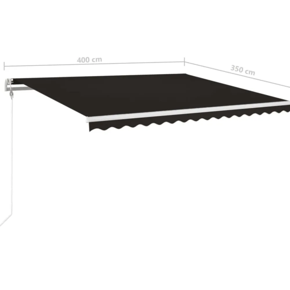 Best FinePRICE Sisäänkelattava markiisi LED/tuulisensori 300x250cm keltainen/valkoinen