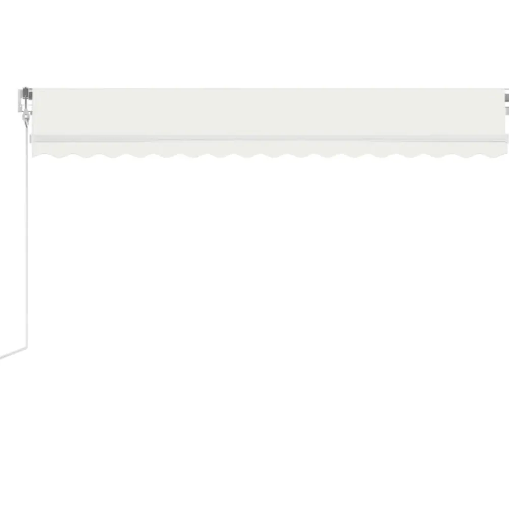 Best FinePRICE Sisäänkelattava markiisi LED/tuulisensori 300x250cm keltainen/valkoinen